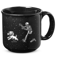 Halloween Dog Funny Skeleton Skeleton Chasing Dog 15oz Campfire Ceramic Mug