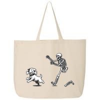 Halloween Dog Funny Skeleton Skeleton Chasing Dog 25L Jumbo Tote