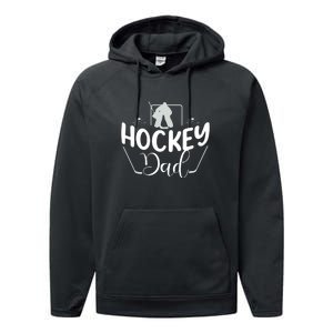 Hockey Dad Funny Father's Day Gift Performance Fleece Hoodie