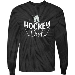 Hockey Dad Funny Father's Day Gift Tie-Dye Long Sleeve Shirt