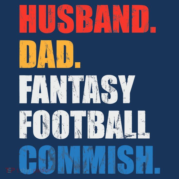 Husband Dad Fantasy Football Commish, Fantasy Commissioner Tall T-Shirt