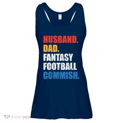 Husband Dad Fantasy Football Commish, Fantasy Commissioner Ladies Essential Flowy Tank