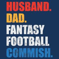 Husband Dad Fantasy Football Commish, Fantasy Commissioner Magnet