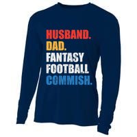 Husband Dad Fantasy Football Commish, Fantasy Commissioner Cooling Performance Long Sleeve Crew