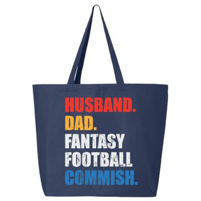 Husband Dad Fantasy Football Commish, Fantasy Commissioner 25L Jumbo Tote