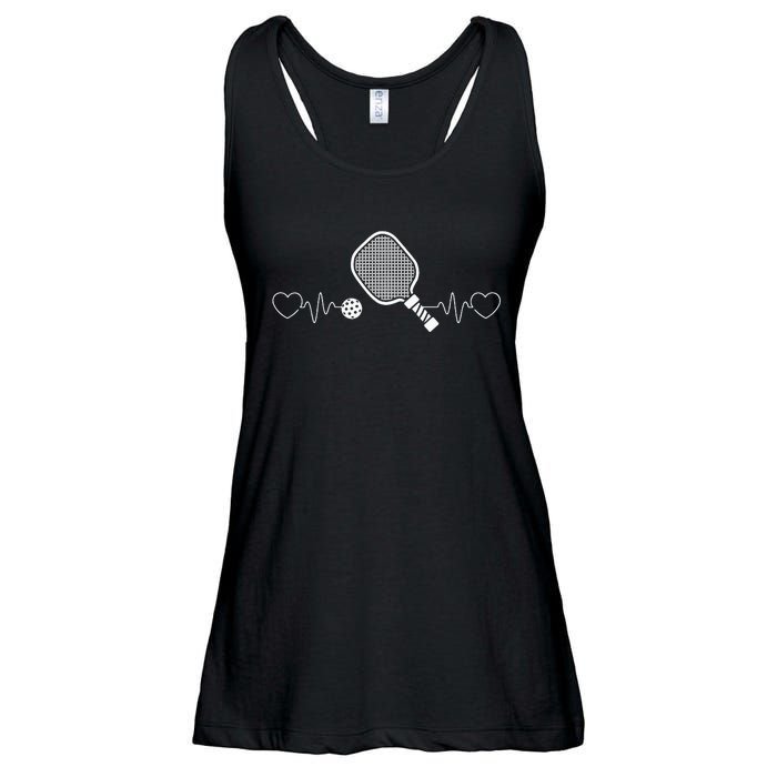 Heartbeat Design for a I Love Pickleball Player Ladies Essential Flowy Tank