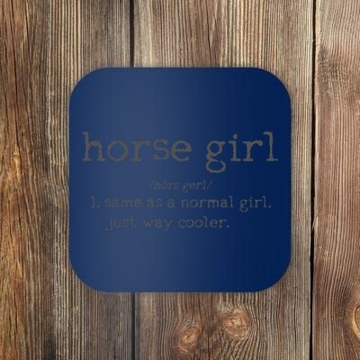 Horse Definition Funny Horseback Riding Rider Gift Coaster