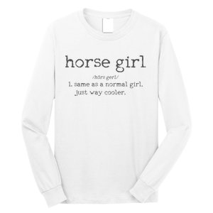 Horse Definition Funny Horseback Riding Rider Gift Long Sleeve Shirt