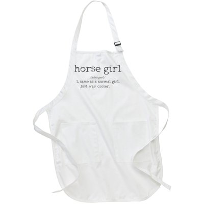 Horse Definition Funny Horseback Riding Rider Gift Full-Length Apron With Pockets