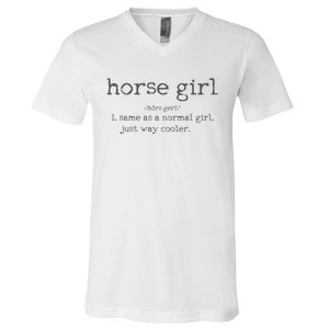 Horse Definition Funny Horseback Riding Rider Gift V-Neck T-Shirt