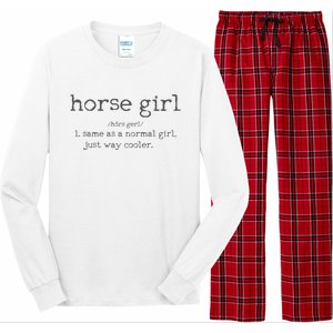 Horse Definition Funny Horseback Riding Rider Gift Long Sleeve Pajama Set