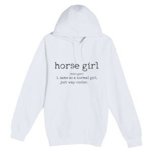 Horse Definition Funny Horseback Riding Rider Gift Premium Pullover Hoodie