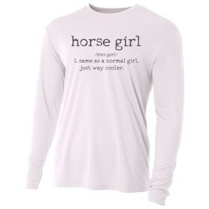 Horse Definition Funny Horseback Riding Rider Gift Cooling Performance Long Sleeve Crew