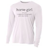 Horse Definition Funny Horseback Riding Rider Gift Cooling Performance Long Sleeve Crew