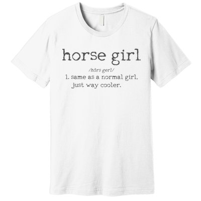 Horse Definition Funny Horseback Riding Rider Gift Premium T-Shirt