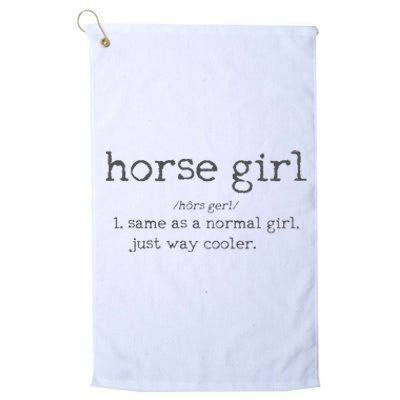 Horse Definition Funny Horseback Riding Rider Gift Platinum Collection Golf Towel