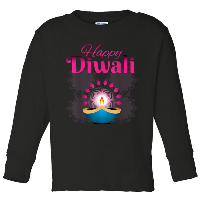 Happy Diwali Festival Of Lights New Year For Indian Hinduism Toddler Long Sleeve Shirt