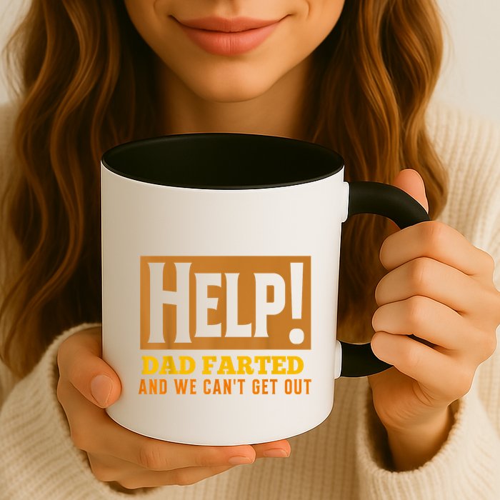 Help Dad Farted And WE Cant Get Out. Funny Dad Car Travel Mug
