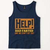 Help Dad Farted And WE Cant Get Out. Funny Dad Car Travel Tank Top