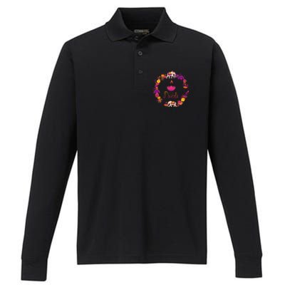 Happy Diwali Festival Of Lights Deepavali Hindu Indian Performance Long Sleeve Polo