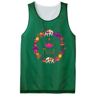 Happy Diwali Festival Of Lights Deepavali Hindu Indian Mesh Reversible Basketball Jersey Tank