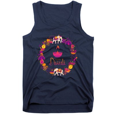 Happy Diwali Festival Of Lights Deepavali Hindu Indian Tank Top