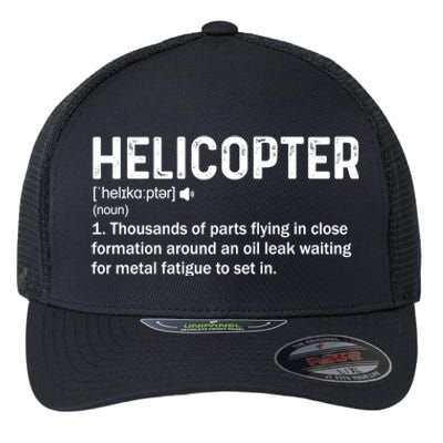 Helicopter Definition Funny Rotary Wing Legendary Pilot Great Gift Flexfit Unipanel Trucker Cap