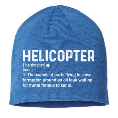 Helicopter Definition Funny Rotary Wing Legendary Pilot Great Gift Sustainable Beanie