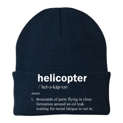 Helicopter Definition Funny Rotary Wing Pilot Gift Tee Knit Cap Winter Beanie