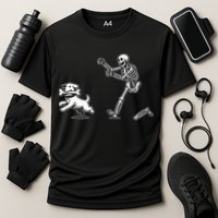 Halloween Dog Funny Skeleton Skeleton Chasing Dog Performance Shirt