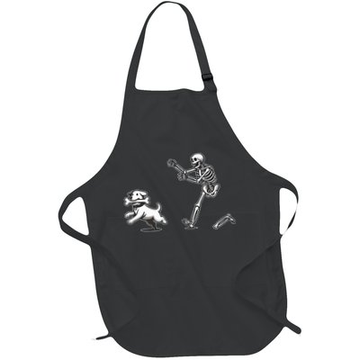 Halloween Dog Funny Skeleton Skeleton Chasing Dog Apron