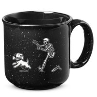 Halloween Dog Funny Skeleton Skeleton Chasing Dog 15oz Campfire Ceramic Mug