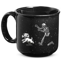 Halloween Dog Funny Skeleton Skeleton Chasing Dog 15oz Campfire Ceramic Mug
