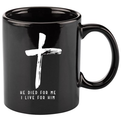 He Died For Me I Live For Him Christian 11oz C Handle Ceramic Mug