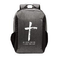 He Died For Me I Live For Him Christian Vector Backpack