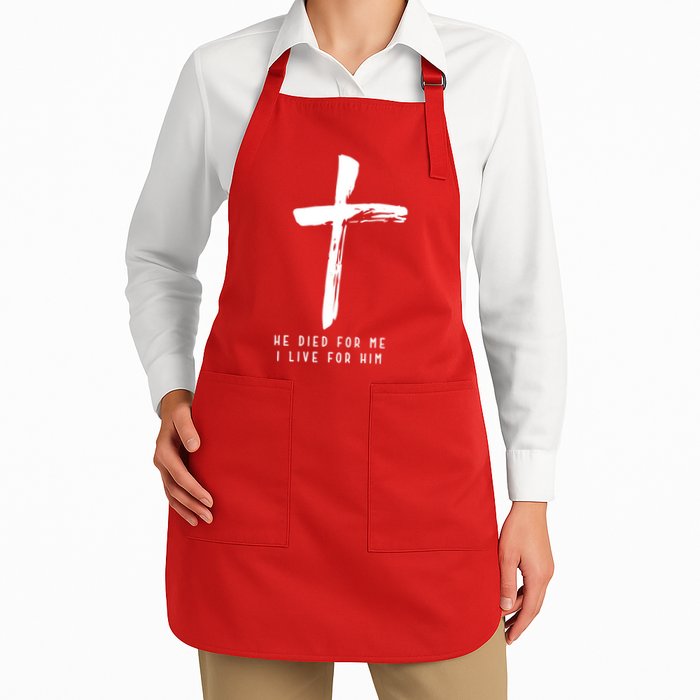 He Died For Me I Live For Him Christian Apron