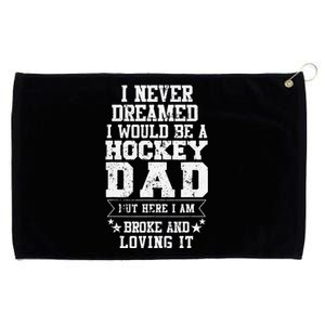 Hockey Dad Funny Fathers Day Tee Dads Gift Grommeted Golf Towel