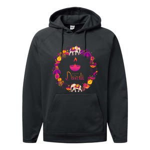 Happy Diwali Festival Of Lights Deepavali Hindu Indian Performance Fleece Hoodie