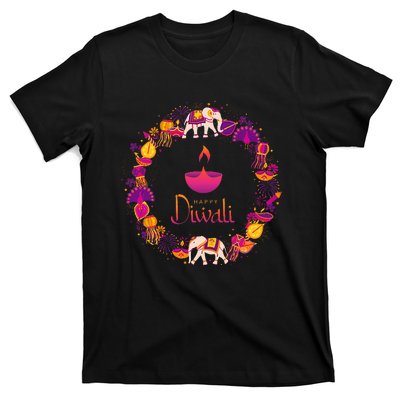 Happy Diwali Festival Of Lights Deepavali Hindu Indian T-Shirt