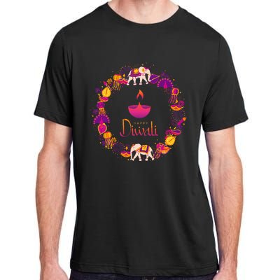 Happy Diwali Festival Of Lights Deepavali Hindu Indian Adult ChromaSoft Performance T-Shirt