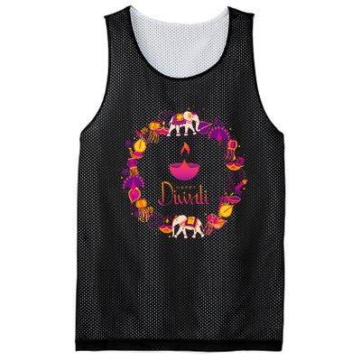 Happy Diwali Festival Of Lights Deepavali Hindu Indian Mesh Reversible Basketball Jersey Tank