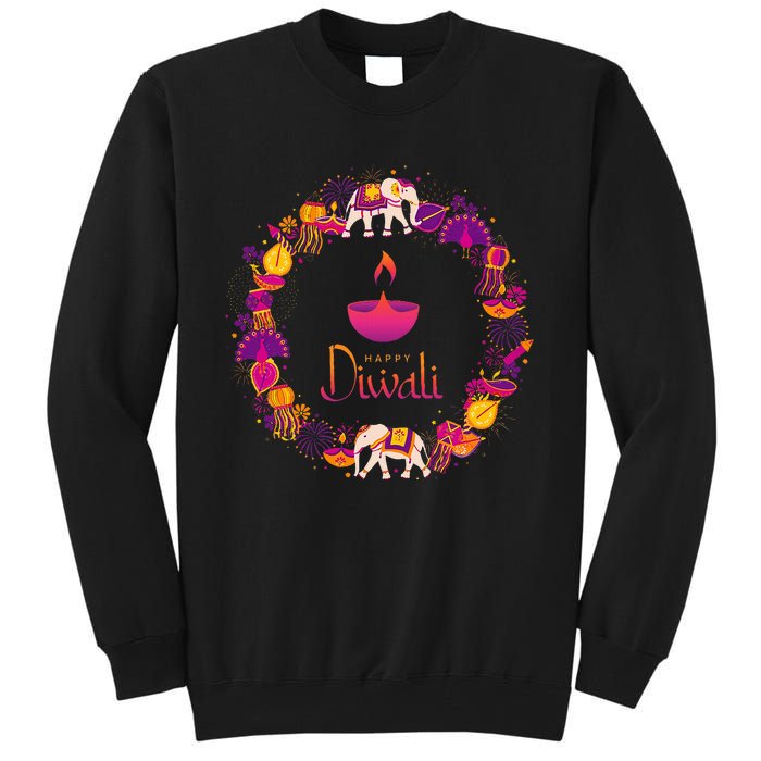 Happy Diwali Festival Of Lights Deepavali Hindu Indian Tall Sweatshirt