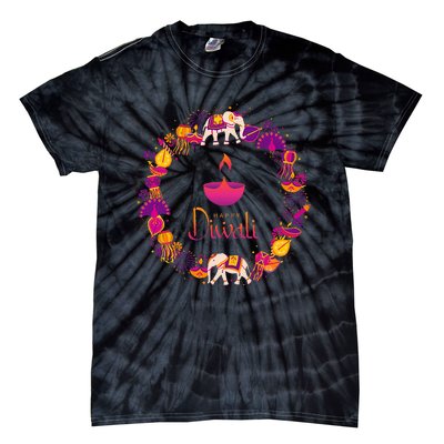 Happy Diwali Festival Of Lights Deepavali Hindu Indian Tie-Dye T-Shirt