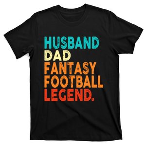 Husband Dad Fantasy Football Legend Funny Retro Diy T-Shirt