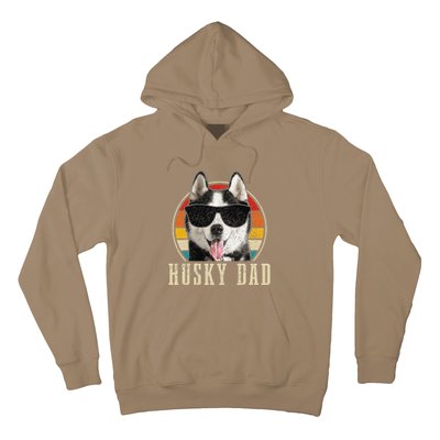 Husky Dad Funny Dog Sunglasses Vintage Siberian Husky Hoodie