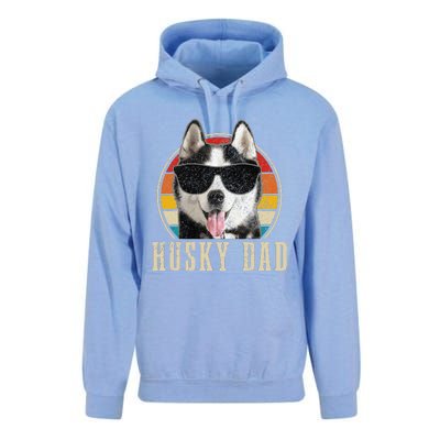 Husky Dad Funny Dog Sunglasses Vintage Siberian Husky Unisex Surf Hoodie