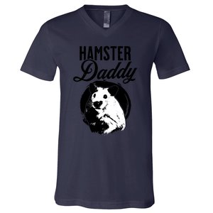 Hamster Daddy Father Cute Gift Dad Hamster Gift V-Neck T-Shirt