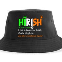 Hirish Definition Fun Irish 420 St. Paddys Day Lucky Clover Sustainable Bucket Hat