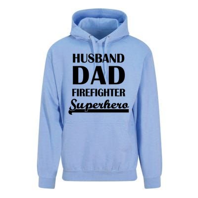 Husband Dad Firefighter Superhero Gift Unisex Surf Hoodie