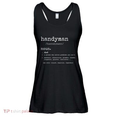 Handyman Definition Funny Dad Handyman FatherS Day Gift Ladies Essential Flowy Tank